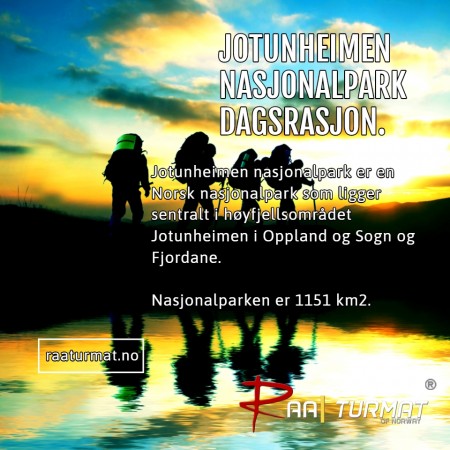 RAA Koordinatmat 61.423N 8.366Ø Jotunheimen dagsrasjon